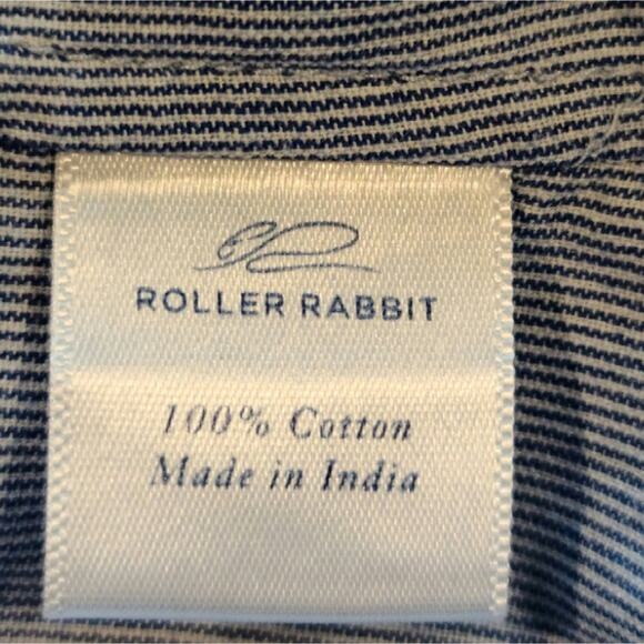 Roberta Roller Rabbit Blue Langenhool Top SZ S - Picture 4 of 5